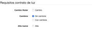 Requisitos para contrato de luz