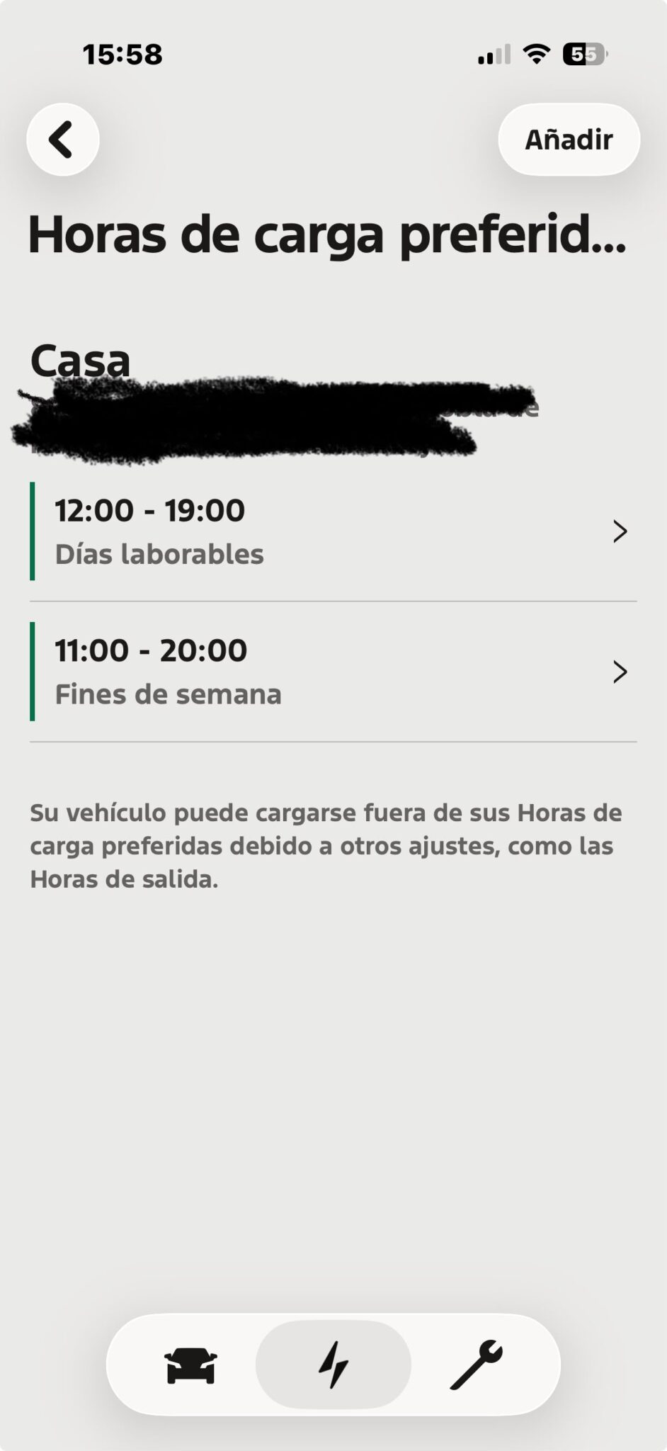 Horas de carga preferidas en la app de Ford: 12:00 a 19:00 laborables y 11:00 a 20:00 fines de semana